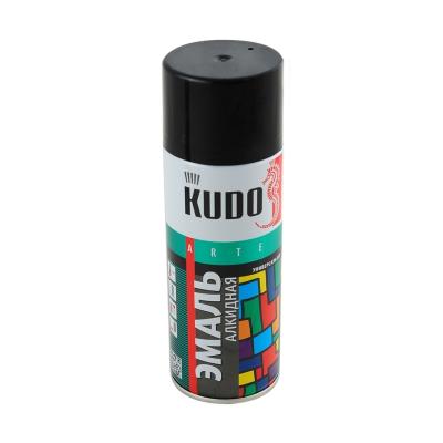 Краска KUDO черная глянцевая 520мл аэрозоль (KU-1002)